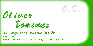 oliver dominus business card